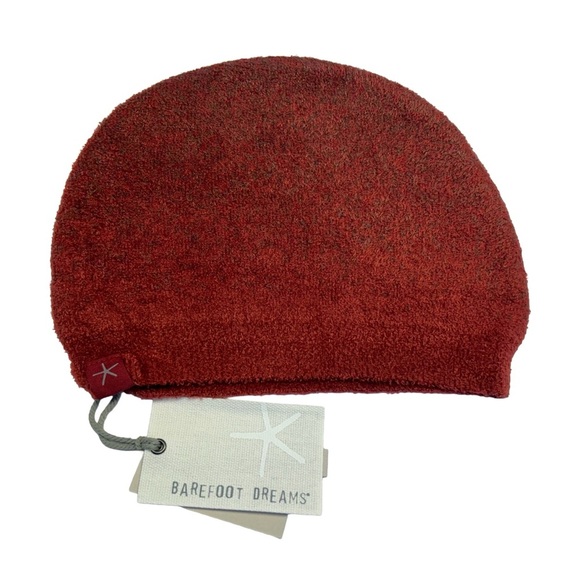 NWT Barefoot Dreams Super Soft CozyChic Confetti Beanie in Crimson-Rosewood OS. - Picture 3 of 8